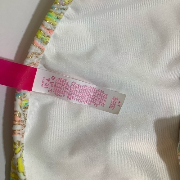 VS multi color bikini bottom w gold size Small EUC - Picture 4 of 9
